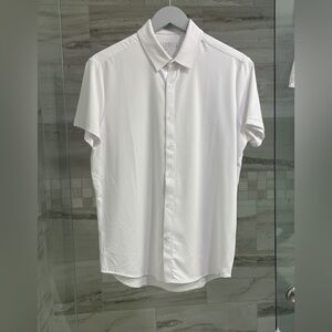 Barbell apparel motive short sleeve dress shirt
